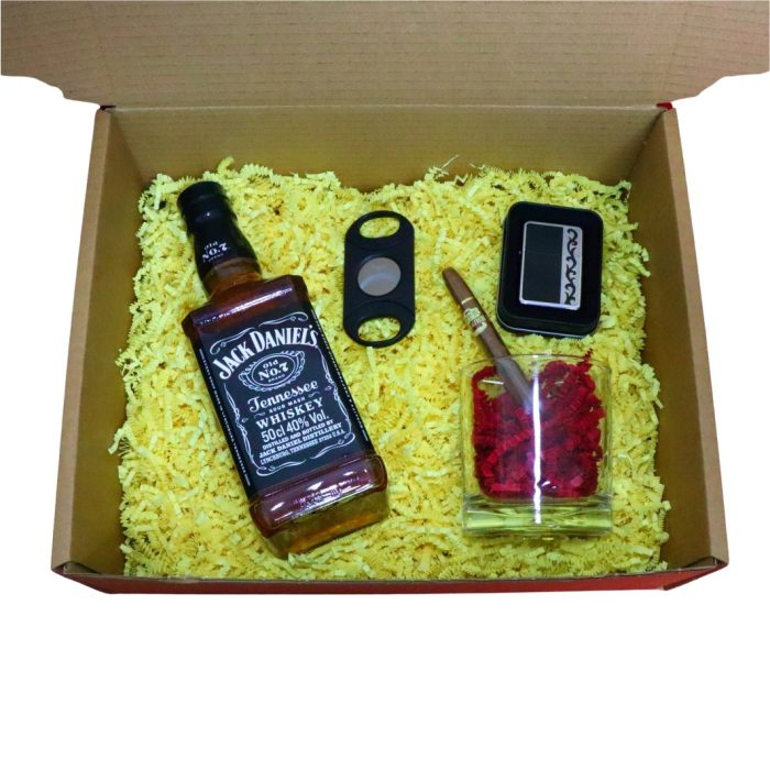 Set cadou Craciun 5 piese, Whiskey Jack Daniel`s, Cutter trabuc, Trabuc, Pahar Whiskey, Bricheta, 32,5x25,5x10,5 cm, SCC008 - imagine 5