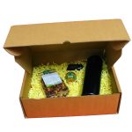 Set cadou Craciun 3 piese, Ceai, Termos negru smart, Miere, 32,5x25,5x10,5 cm, SCC013