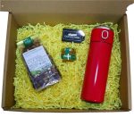 Set cadou Craciun 3 piese, Ceai, Termos rosu smart, Miere, 32,5x25,5x10,5 cm, SCC014 - imagine 2