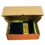 Set cadou Craciun 4 piese, Termos negru smart, Pix si Creion, Carnet elegant, 32,5x25,5x10,5 cm, SCC015