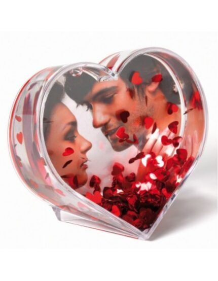 Inima Cu Insertie Foto Rosu 10x10 Cm Gfvd001