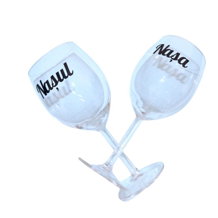 Set cadou Nasi, Cutie de vin cu sticla si 2 pahare, 35x25cm, Vin Budureasca Fetească Neagră , CSVN012 - imagine 5