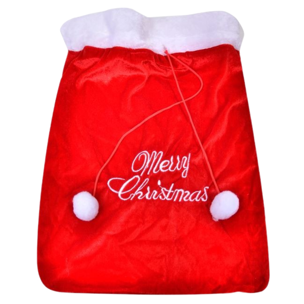 sac mos craciun catifea merry christmas