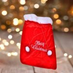 sac mos craciun catifea merry christmas