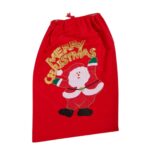 sac mos craciun scris auriu