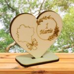 Baza martisor Inima,1 Martie, 10x8 cm, BM006 - imagine 2