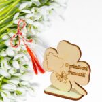 Baza martisor trifoi, Primavara, 8x8 cm, BM009 - imagine 4