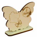 Martisor, Baza pentru flori, Fluture, Lemn, 8 Martie, Primavara, 10x7,5 cm, BM011 - imagine 5