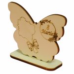 Martisor, Baza pentru flori, Fluture, Lemn, 8 Martie, Primavara, 10x7,5 cm, BM011 - imagine 3