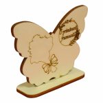 Martisor, Baza pentru flori, Fluture, Lemn, Primavara, 10x7,5 cm, BM014 - imagine 4
