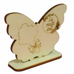 Martisor, Baza pentru flori, Fluture, Lemn, La multi ani, Primavara, 10x7,5 cm, BM024 - imagine 5