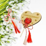 Martisor, Bomboana Chupa Chups, Inima, Lemn, 10x8 cm, Primavara, MB028 - imagine 2