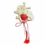 Martisor, Bomboana Chupa Chups, Albinuta, Lemn, 9x9 cm, Primavara, MB030 - imagine 3