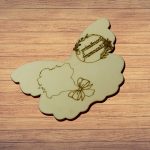 Baza martisor fluture, O primavara frumoasa, 10x7,5 cm, BM040 - imagine 3