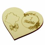 Baza martisor 1 Martie, Model Inima,10x8 cm, BM049 - imagine 2