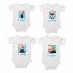 Set 12 body-uri cu lunile bebelusului, Baby Boss, Bumbac, Alb, BSA003 - imagine 4