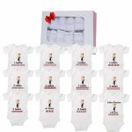 Set 12 body-uri cu lunile bebelusului, Traditional fetita, Bumbac, Alb, BSA007