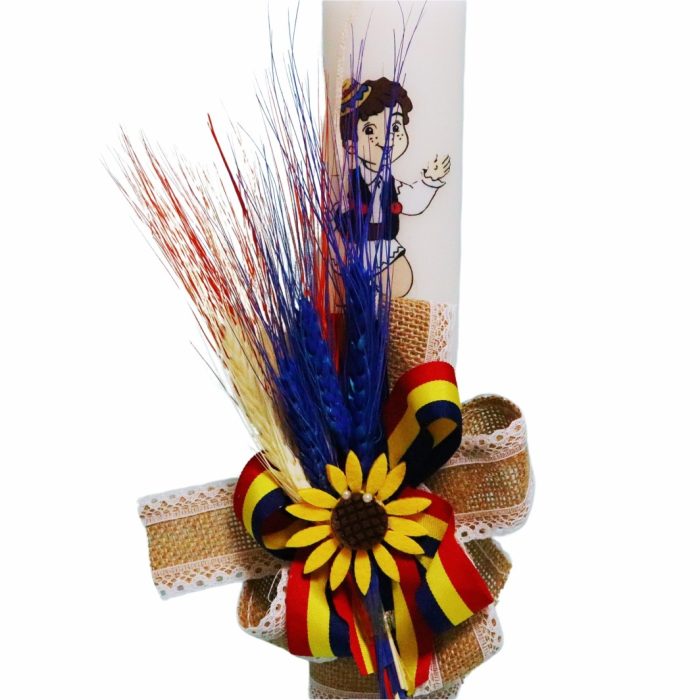 Set Lumanare si Trusou Botez Traditional, Baiat, Complet, 8 Piese, Tricolor, TRS034 - imagine 3