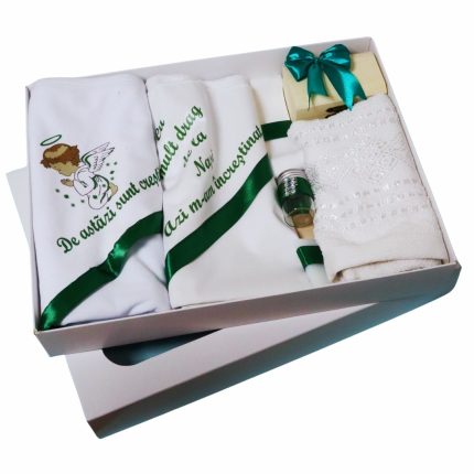 Trusou Botez Inger, 7 Piese, Verde, TRS010