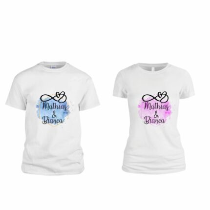 Set Tricouri Cupluri Alb Tuv009