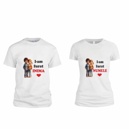 Tricouri Mesaj Romantic Alb Tuv006