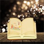 Martisor, Baza pentru flori, Carte, Lemn, Primavara, 10x7 cm, BMUV006 - imagine 5