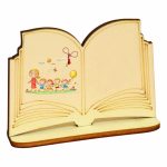 Martisor, Baza pentru flori, Carte, Lemn, Primavara, 10x7 cm, BMUV006 - imagine 2