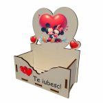 Cutie Aranjamente Florale, Lemn, Te Iubesc, Mickey & Minnie Mouse, CAUV007 - imagine 5