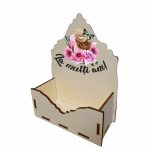 Cutie Aranjamente Florale, Lemn, La multi ani, CAUV016 - imagine 2