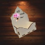 Cutie Aranjamente Florale, Lemn, La multi ani, CAUV019 - imagine 5
