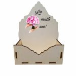 Cutie Aranjamente Florale, Lemn, La multi ani, CAUV019
