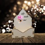 Cutie Aranjamente Florale, Lemn, La multi ani, CAUV019 - imagine 4