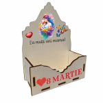 Cutie Aranjamente Florale, Lemn, 8 Martie, La multi ani mama, CAUV025 - imagine 3