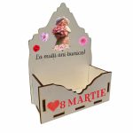 Cutie Aranjamente Florale, Lemn, 8 Martie, La multi ani bunica, CAUV028 - imagine 3