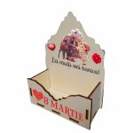 Cutie Aranjamente Florale, Lemn, 8 Martie, La multi ani bunica, CAUV029 - imagine 2