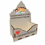 Cutie Flori Profesoara, Educatoare, Lemn, CAUV035 - imagine 2