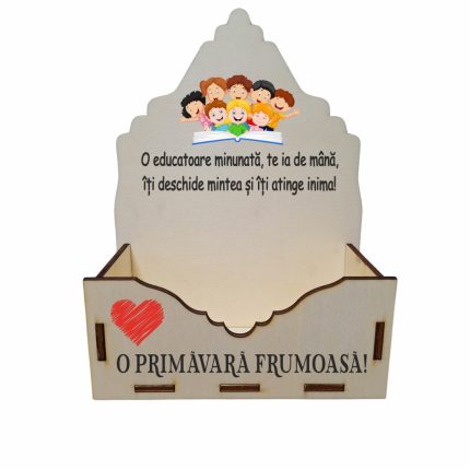 Cutie Aranjamente Florale, Lemn, Profesoara, Educatoare, CAUV035