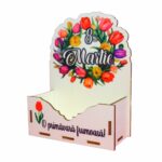 Cutie Aranjamente Florale, Lemn, 8 Martie, CAUV037 - imagine 2