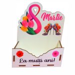 Cutie Aranjamente Florale, Lemn, 8 Martie, CAUV040 - imagine 5