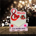 Cutie Aranjamente Florale, Lemn, 8 Martie, CAUV041 - imagine 5