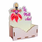 Cutie Aranjamente Florale, Lemn, La multi ani, CAUV043 - imagine 2