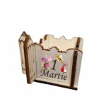 Cutie Flori Profesoara, Educatoare, Lemn, 1 Martie, 7x7x6 cm, CAUV047 - imagine 4