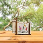 Cutie Flori Profesoara, Educatoare, Lemn, 1 Martie, 7x7x6 cm, CAUV047 - imagine 5