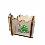 Cutie Mini Aranjamente Florale, Lemn, 1 Martie, Profesoara, Educatoare, 7x7x6 cm, CAUV048 - imagine 4