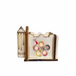 Cutie Mini Aranjamente Florale, Lemn, 1 Martie, Profesoara, Educatoare, 7x7x6 cm, CAUV049