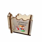 Cutie Mini Aranjamente Florale, Lemn, 1 Martie, Profesoara, Educatoare, 7x7x6 cm, CAUV051 - imagine 4