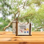 Cutie Flori Profesoara, Educatoare, Lemn, 1 Martie, 7x7x6 cm, CAUV053 - imagine 5
