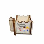 Cutie Flori Profesoara, Educatoare, Lemn, 1 Martie, 7x7x6 cm, CAUV053 - imagine 3