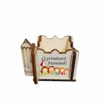 Cutie Mini Aranjamente Florale, Lemn, 1 Martie, Profesoara, Educatoare, 7x7x6 cm, CAUV055 - imagine 3