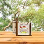 Cutie Flori Profesoara, Educatoare, Lemn, 1 Martie, 7x7x6 cm, CAUV056 - imagine 5